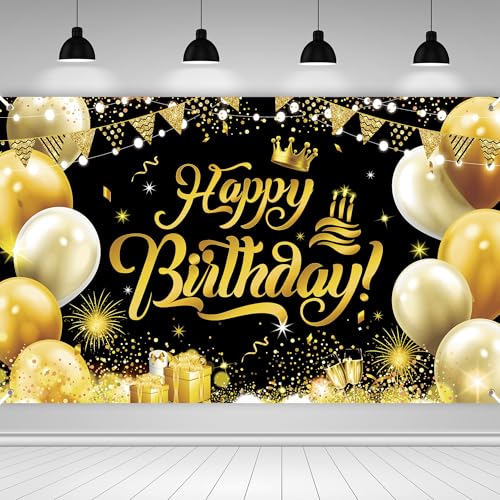 Bannière Happy Birthday extérieur et intérieur pour fête homme ou femme