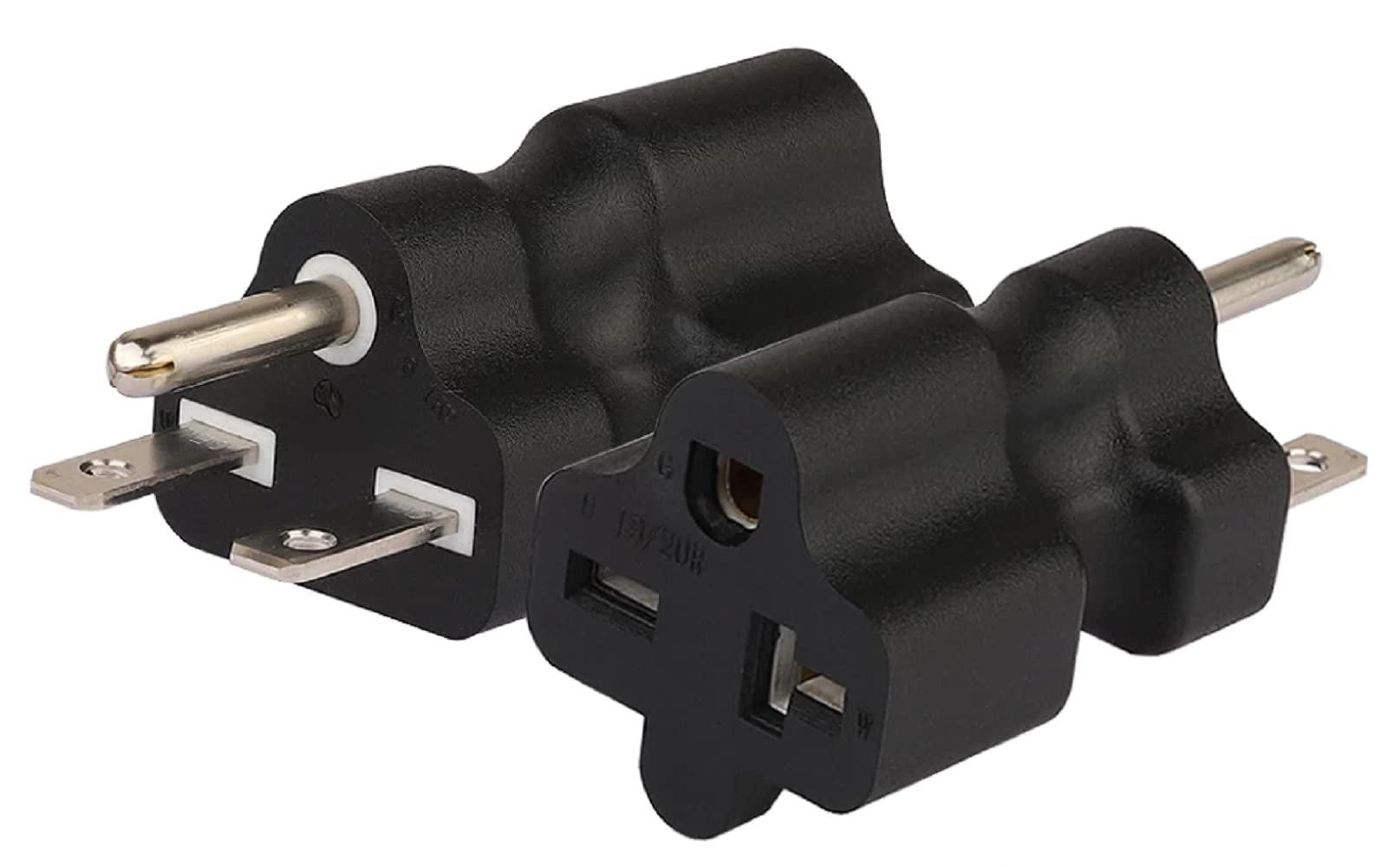 Tekit 6-15P to 6-15R/6-20R Power Splitter, NEMA6-15P Male to Nema 6-15R & 6-20R Comb Female Adapter Electrical Power Converter, 15A 20A AC Power Converter, 1 Pack (6-15P to 6-15/20R)-picture-11