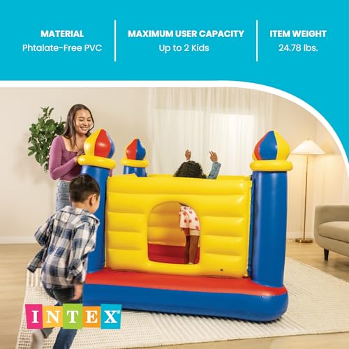 Image of INTEX Jump-O-Lene Inflatable Bouncy Castle for Kids Ages 3-6