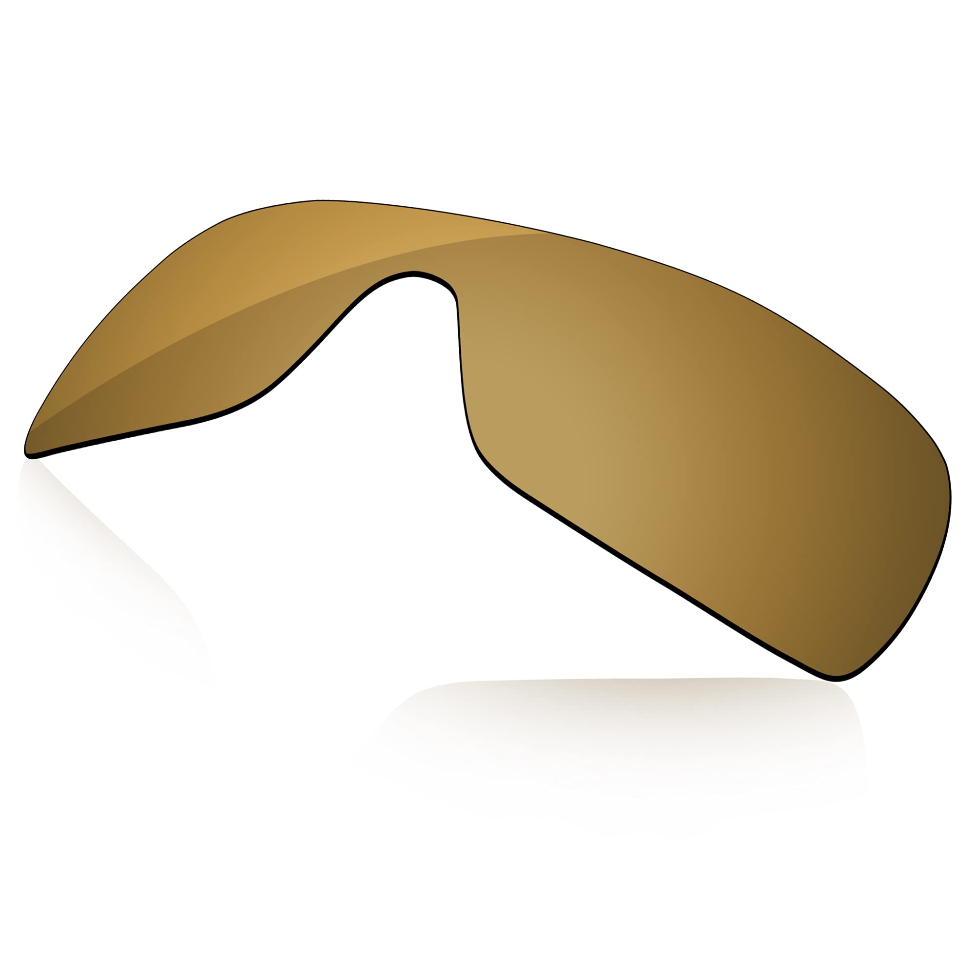 Lenzreborn Men's Umber Gold - Polarized Mirrored Polarized Lens Replacet For Oakley Batwolf Oo9101 Sunglass