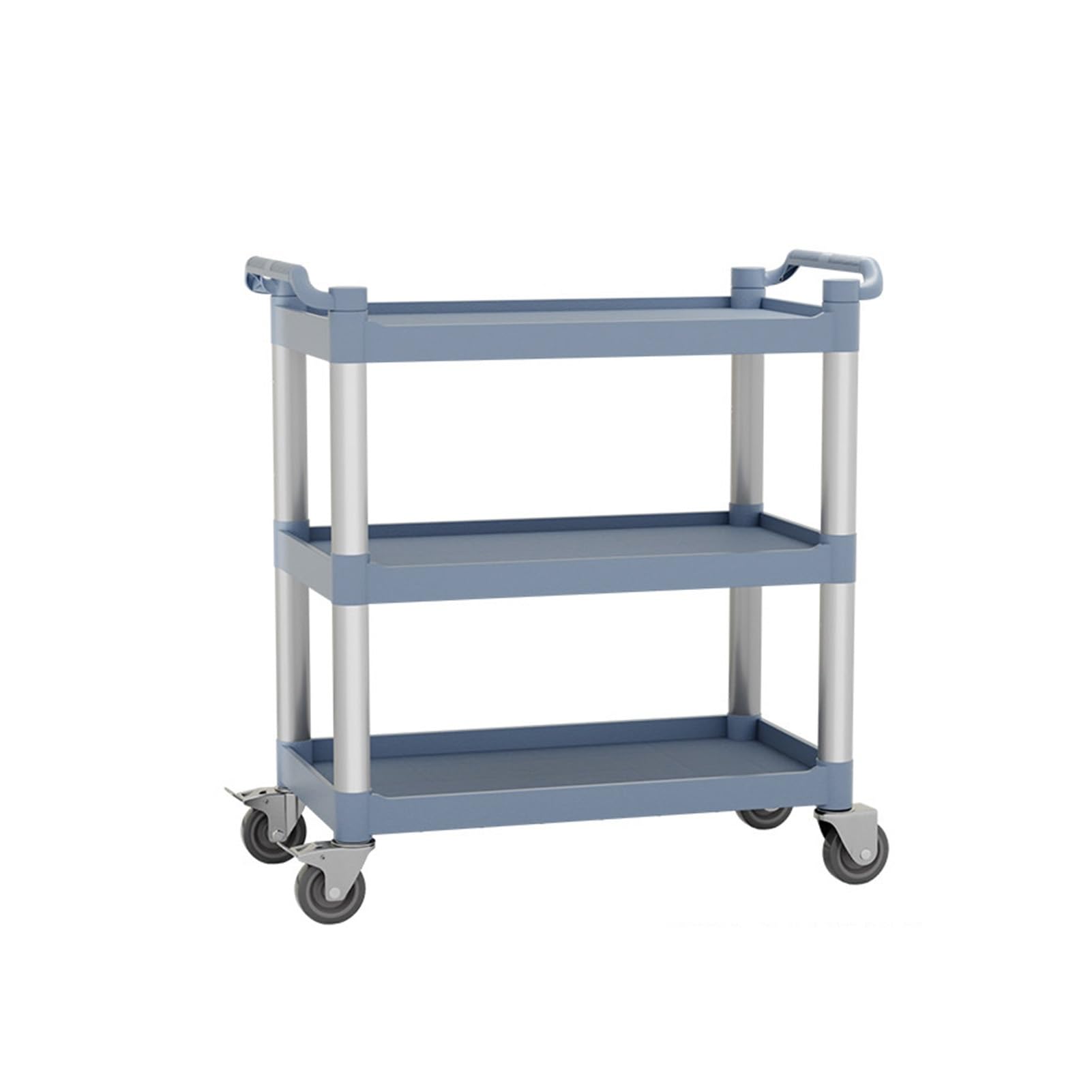 Restaurant Trolley With Lockable Silent Wheels, 550 Lbs Capacity, Suitable For Restaurants, Offices, Garages(Gray,Medium)