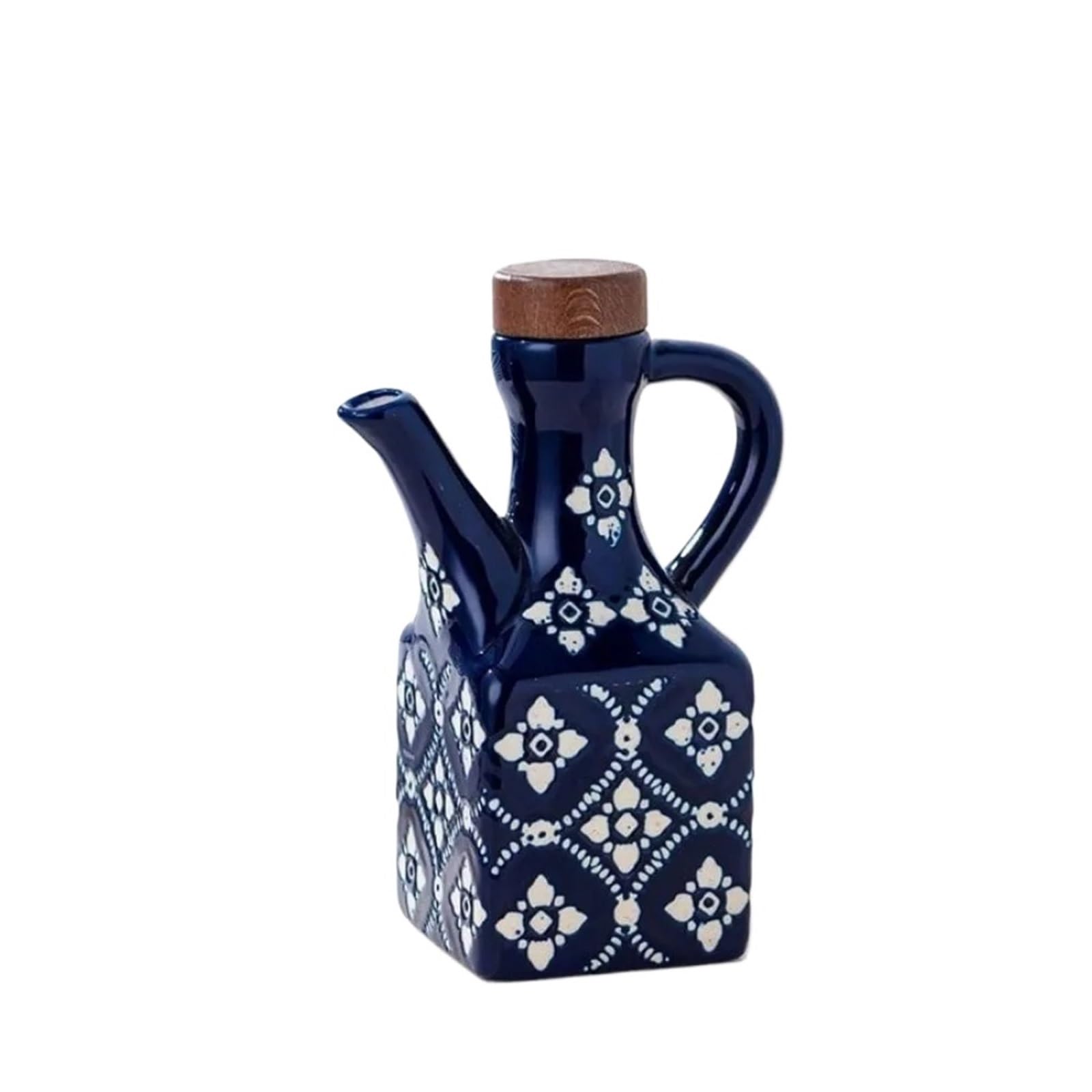 QAUUCP Ceramic Olive Oil Dispenser Bottle Oil Pot Household Style Ceramic Bottle Chili Soy Sauce Vinegar Olive Storage Container Kitchen Accessories