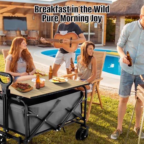 Mesa Metálica Plegable para Camping SETOXYX Board Desktop 34"×21" Color Khaki miniatura 2