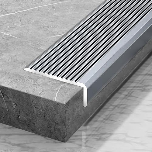 Profilé de nez de marche pour escaliers intérieurs et extérieurs gris en L 3x2cm