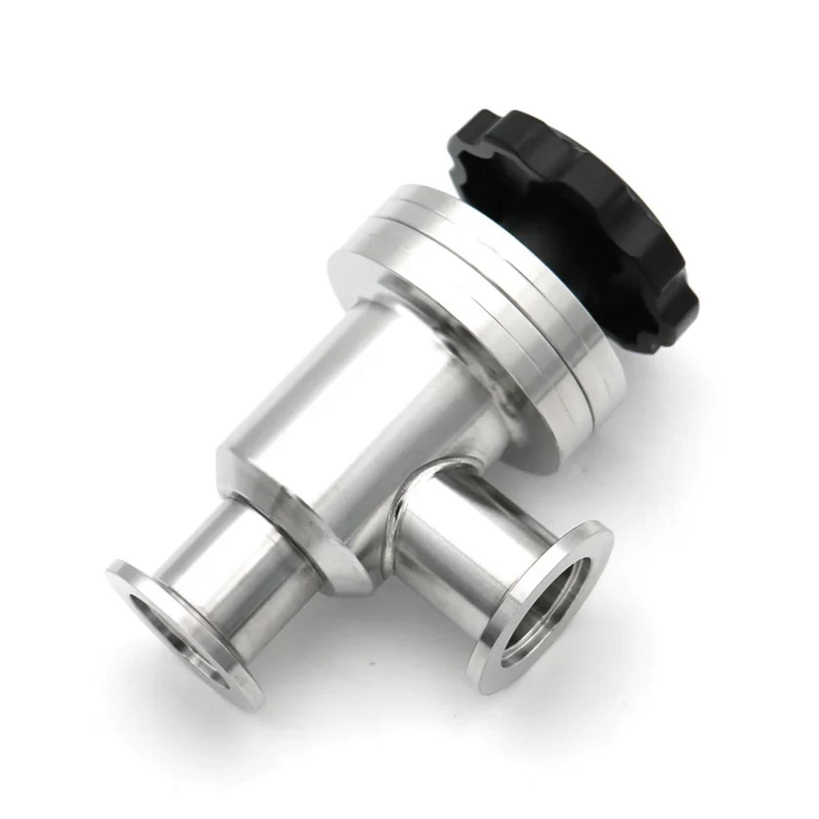Válvula de ángulo de aleta de alto vacío manual tipo L de acero inoxidable for control de flujo de aire - Compatible con bridas KF16, KF25, KF40, KF50(KF25)