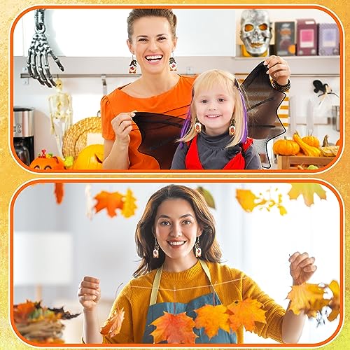 Glenmal 9 Pairs Fall Holiday Gnome Earrings for Women Halloween Christmas Jewelry Gift Holiday Acrylic Drop Dangle Earrings2