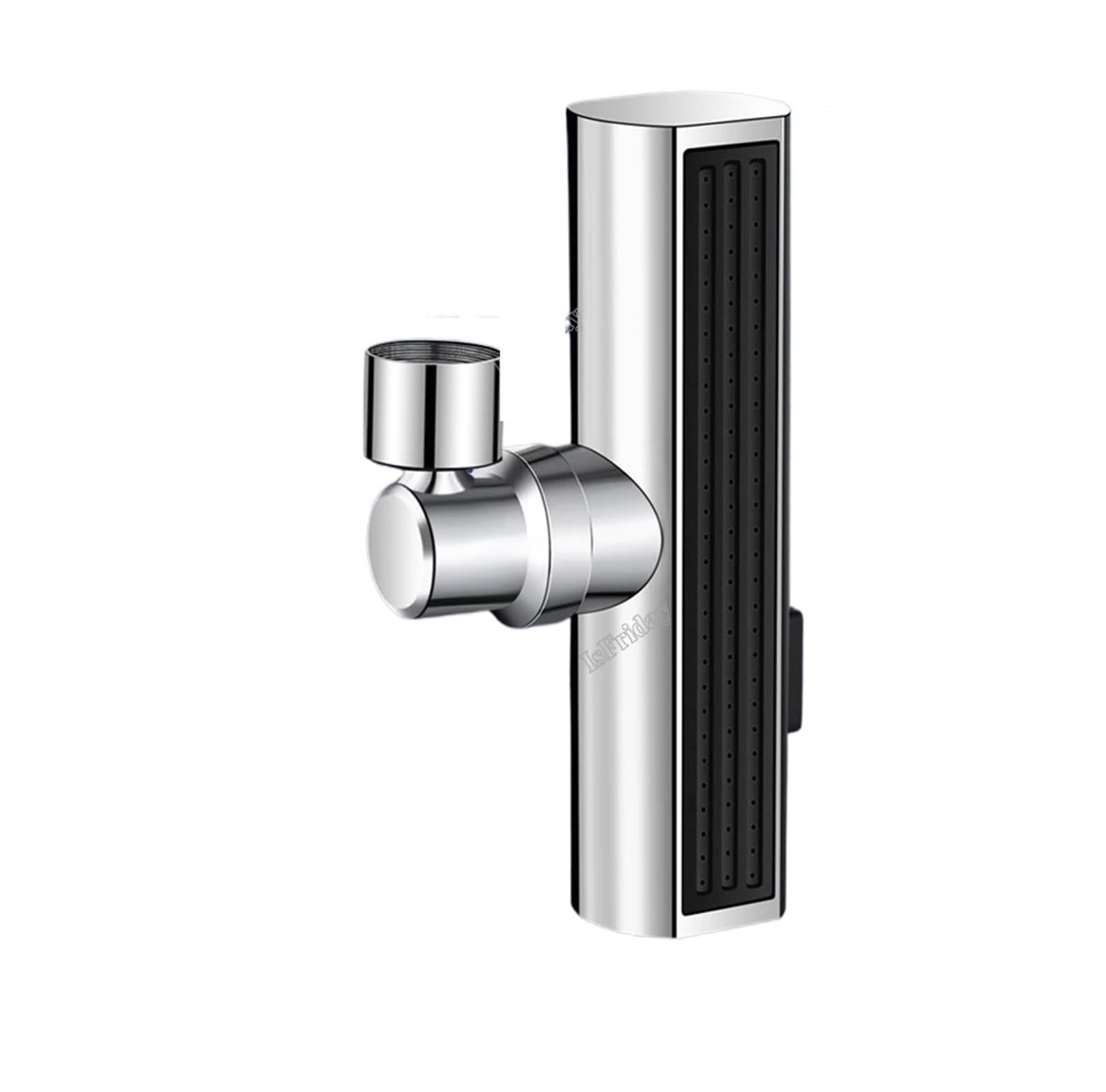 Bec de lavabo pivotant Cascade 360 anti-éclaboussures avec 3 modes de jet