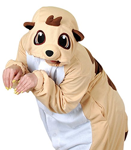 Pyjamas suricate confortable avec capuche animée pour cocooning