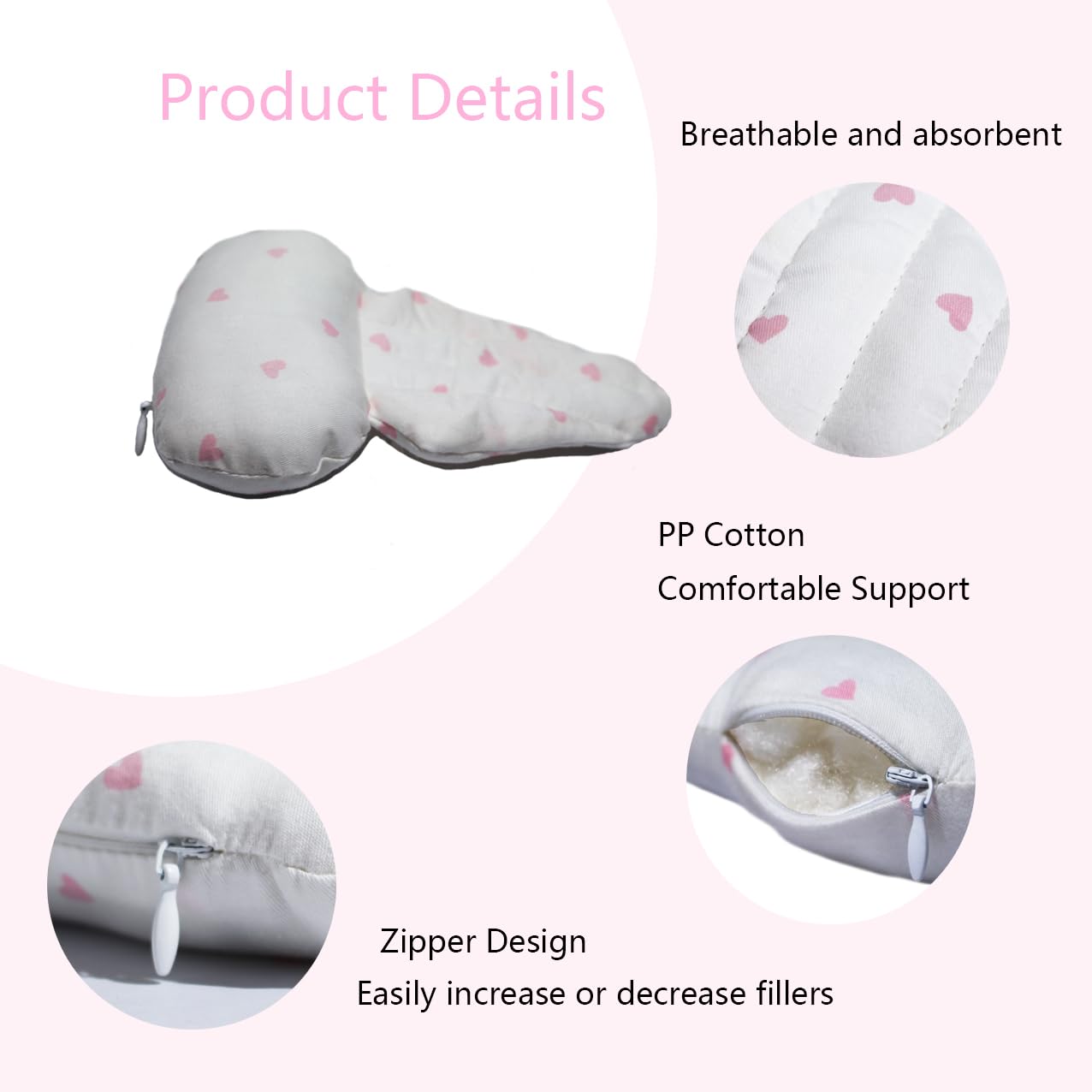 Generic Lymphedema Axilla Pillow Mastectomy Recovery Pillow Breast Pillow Post Surgery Pillow for Cancer Lumpectomy Surgery Recovery Post-Surgery Underarm Pillow Armpit Pain Relief (Love-White)