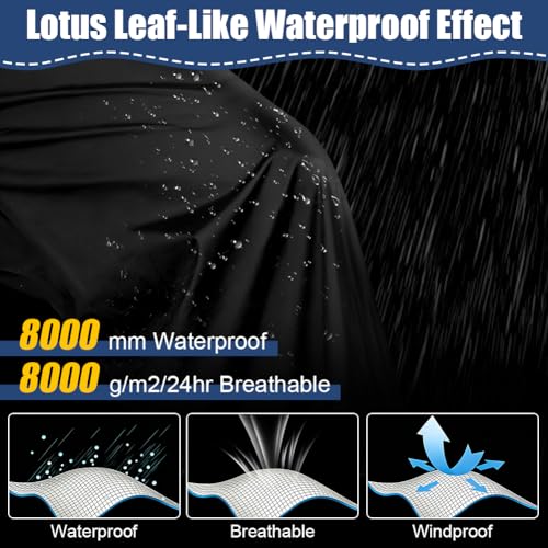 Adult Waterproof Trousers Mens Womens Overtrousers Lightweight Waterproof Rain Trousers Breathable Rain Pants with Packaway Bag Outdoor Windproof Rain Over Pants for Golf Hiking Fishing Cycling - Image 6