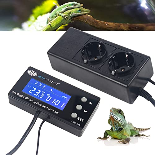 WEIGR PID Thermostat Reptile Thermostat 0-50°C pour Chauffage Jour Nuit Régulateur de Température avec Capteur NTC pour Serre, Aquarium, Terrarium, etc 220V