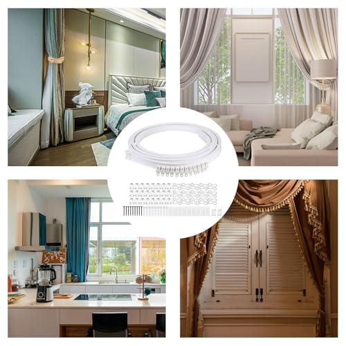 Rail de plafond pour rideaux pliable pour stopper le vis-à-vis - 5