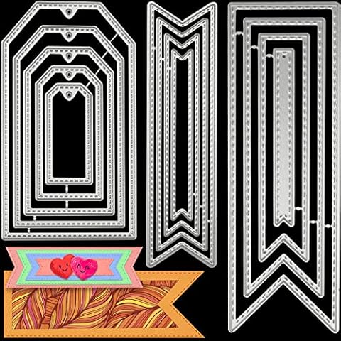 Bookmark Metal Cutting Dies DIY Craft Carbon Steel Embossing Template Metal Cutting Dies,Cutting Dies Metal Stencils Scrapbooking Tool Art Carbon Steel Mould Craft Gift Metallic Die Cut--3 Piece Cover
