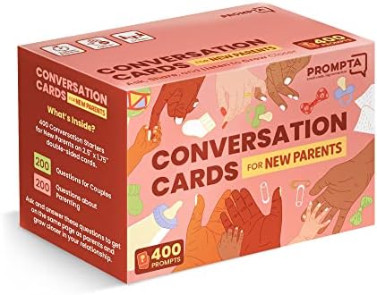 400 Conversation Cards for New Parents - Fun Questions to Connect and Talk about Parenting Essentials – Gift for New Mom Gifts for New Dad - Conversation Starters for Couples Gifts