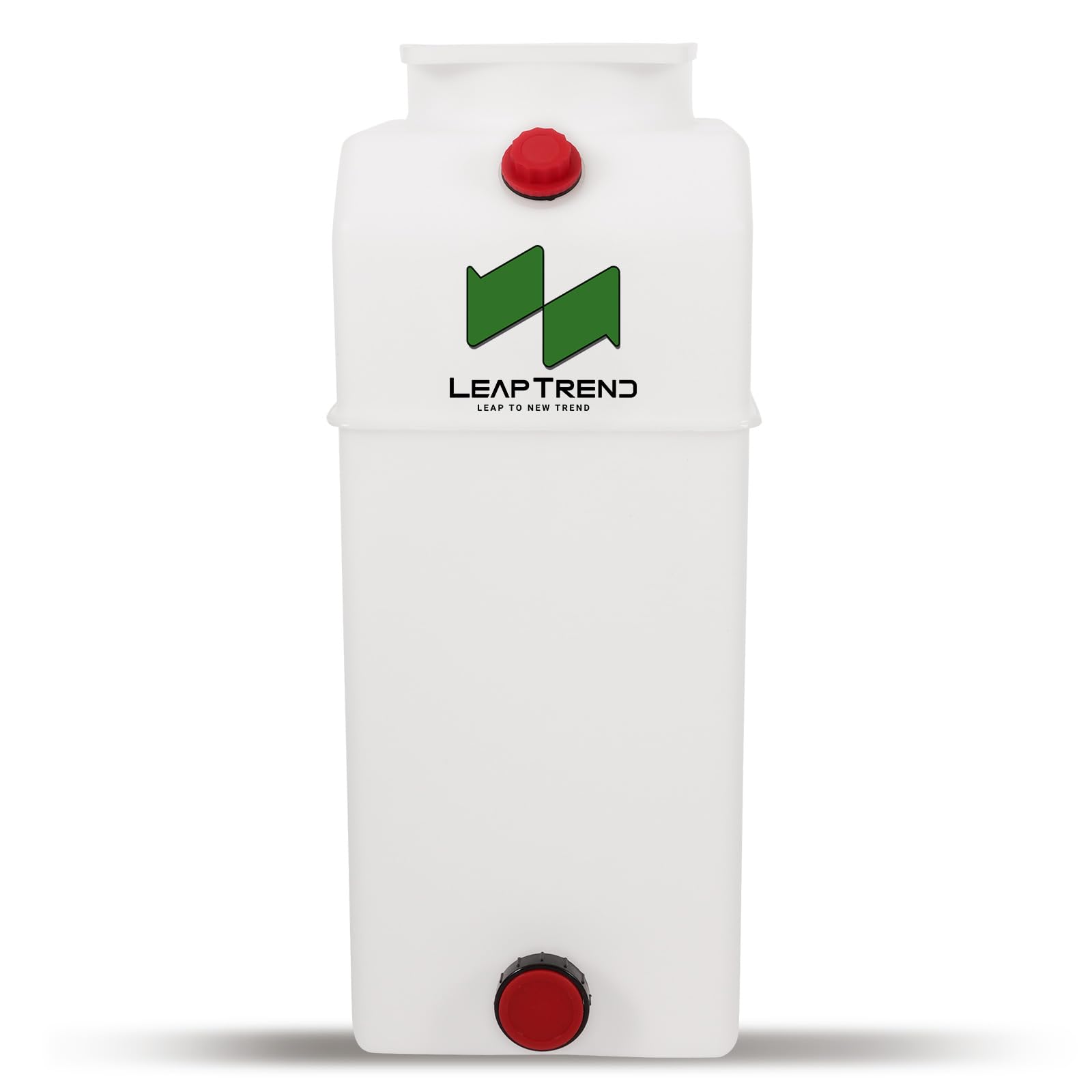 LEAPTREND 8 Quart Poly Power Unit Fluid Reservoir Tank for Hydraulic Systems, Compatible with Dump Trucks Trailers RVs Boats