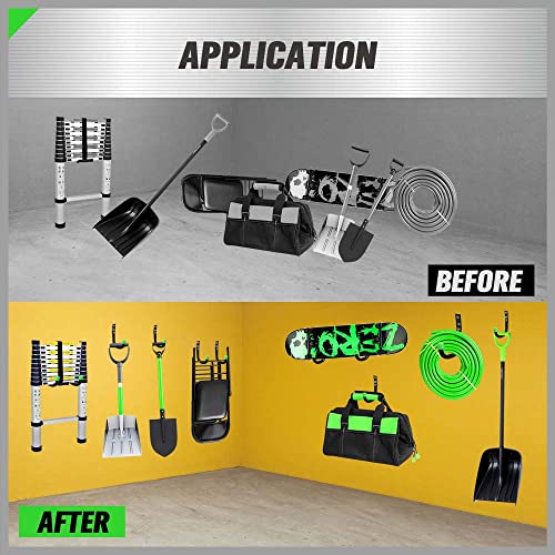 Image of SWANLAKE Heavy Duty Garage Storage Utility Hooks, Utility Hooks for Garage Wall,Color Black (12PCS)