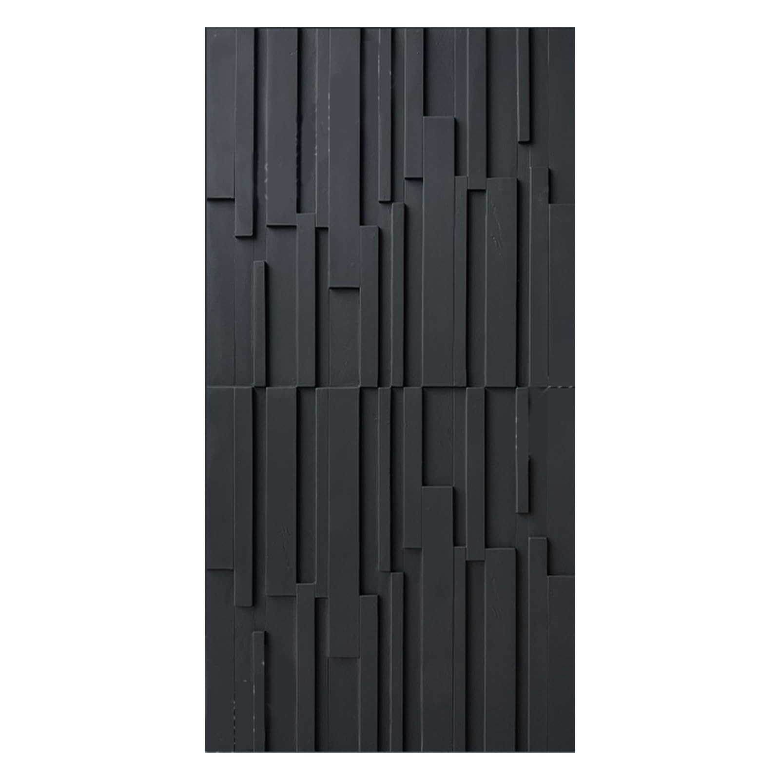 pannelli murali pannelli decorativi Pannelli di rivestimento murale 3D con design a doghe, pannello decorativo con texture a mosaico nero, pannelli di rivestimento murale in PU per soggiorno/camera da