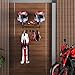 Motorcycle Helmet Holder Wall Mount, Motorcycle Accessories Display, Helmet Rack with 4 Glove Chips, Motorcycle Gear Storage for Men Women(Patent USD1104533S1)