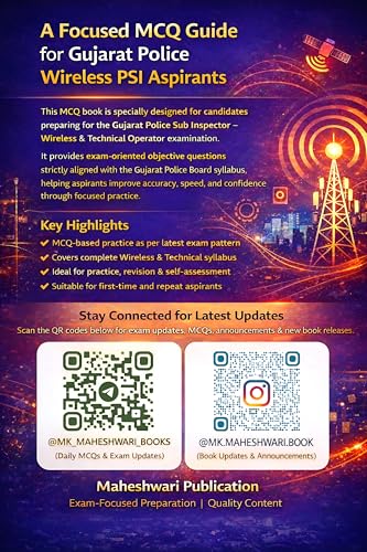 Image of Gujarat Police Sub Inspector (Wireless & Technical Operator) MCQ Book | 3500+ Practice Questions | Exam Pattern | 2026 | Wireless PSI | PSI Wireless