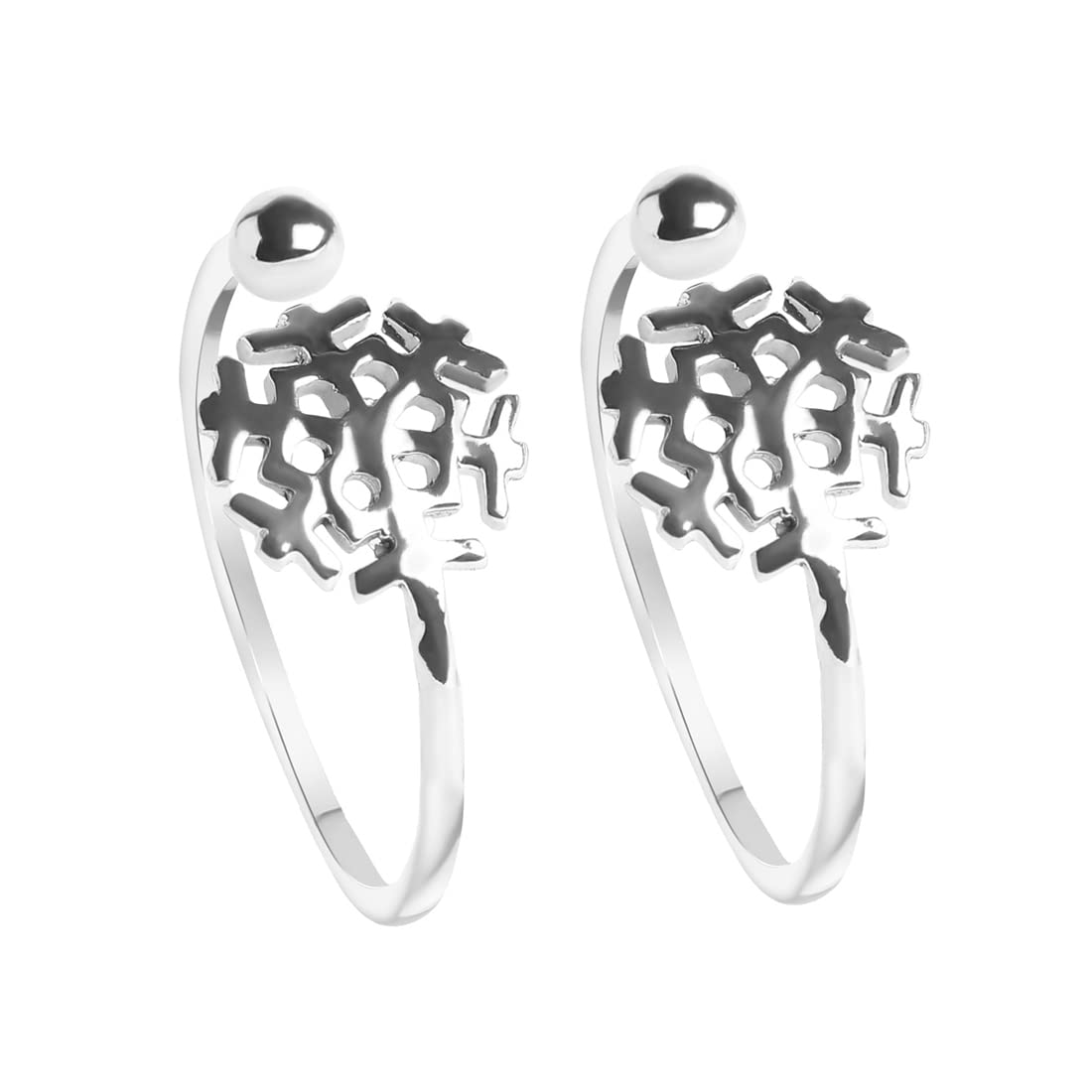Clara 925 Sterling Silver Hugo Toe Rings Pair | Size Adjustable | Gift for Women and Girls-picture-18