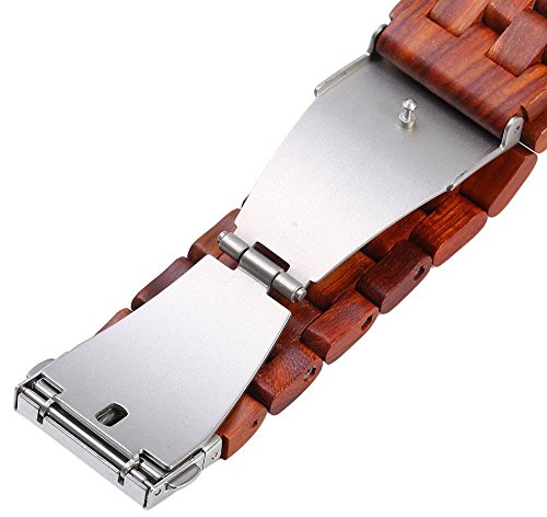 Bewell Men's Wooden Watches Handmade Analog Quartz Wristwatch Luxury Lightweight Date Retro Casual Watch - Image 6
