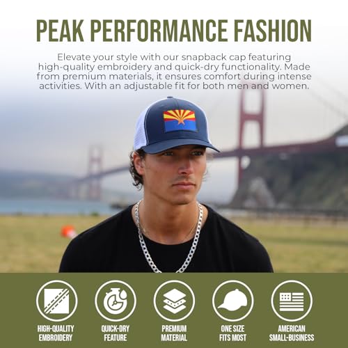 Image of International Tie State Hat for Men and Women, Adjustable Snapback Trucker Baseball Cap with Embroidered Patch