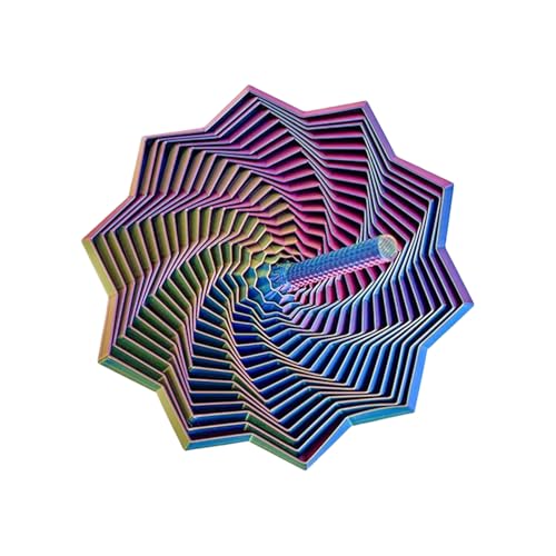 Estrella sensorial expandida Impresa en 3D, Estrella sensorial con Mango, Colorido espirals Giratorio para calmar Juguetes, Estrellas en Forma de Estrellas para niños y Adultos