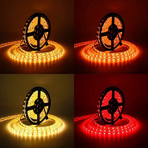 SUPERNIGHT LED Strip Lights, RGB Color Changing 16.4Ft SMD5050 LEDs Flexible Light Strip Rope Lighting Kit with 44 Key Remote Controller and 12V Power Supply for Bedroom TV Backlight Christmas