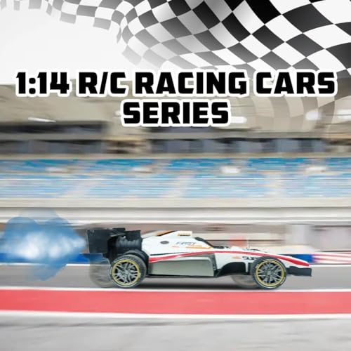 Image of High Speed Rc Car Remote Control 2Wd F1 Car for Boys|Scale 1:14 Big Formula Car Toys for Boys with Light&Flame-Rechargeable,White