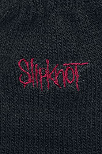 Guantes sin dedos Slipknot Logo ropa de metal unisex mitones negros regulares 5
