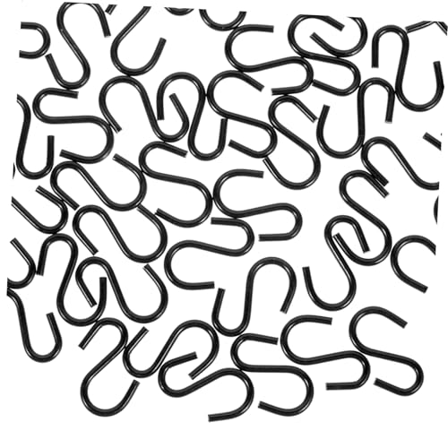 UTHCLO 100個 黒字フック 耐荷重スムーズ表面 多用途型パンチフック キッチン 洗面所 玄関用 滑り止め加工で衣類や小物を傷けず に吊るせる