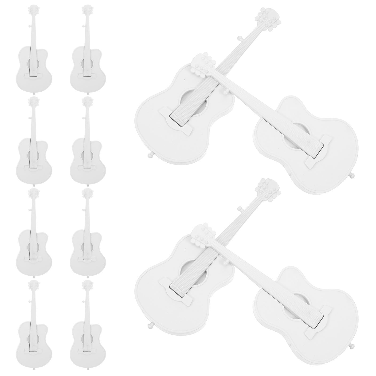 12 Pièces Guitare Miniature en Plastique de Collection - Les Beatles, Paul McCartney, John Lennon, RIngo Starr, George Harrison 12 Pièces Guitare Miniature en Plastique de Collection