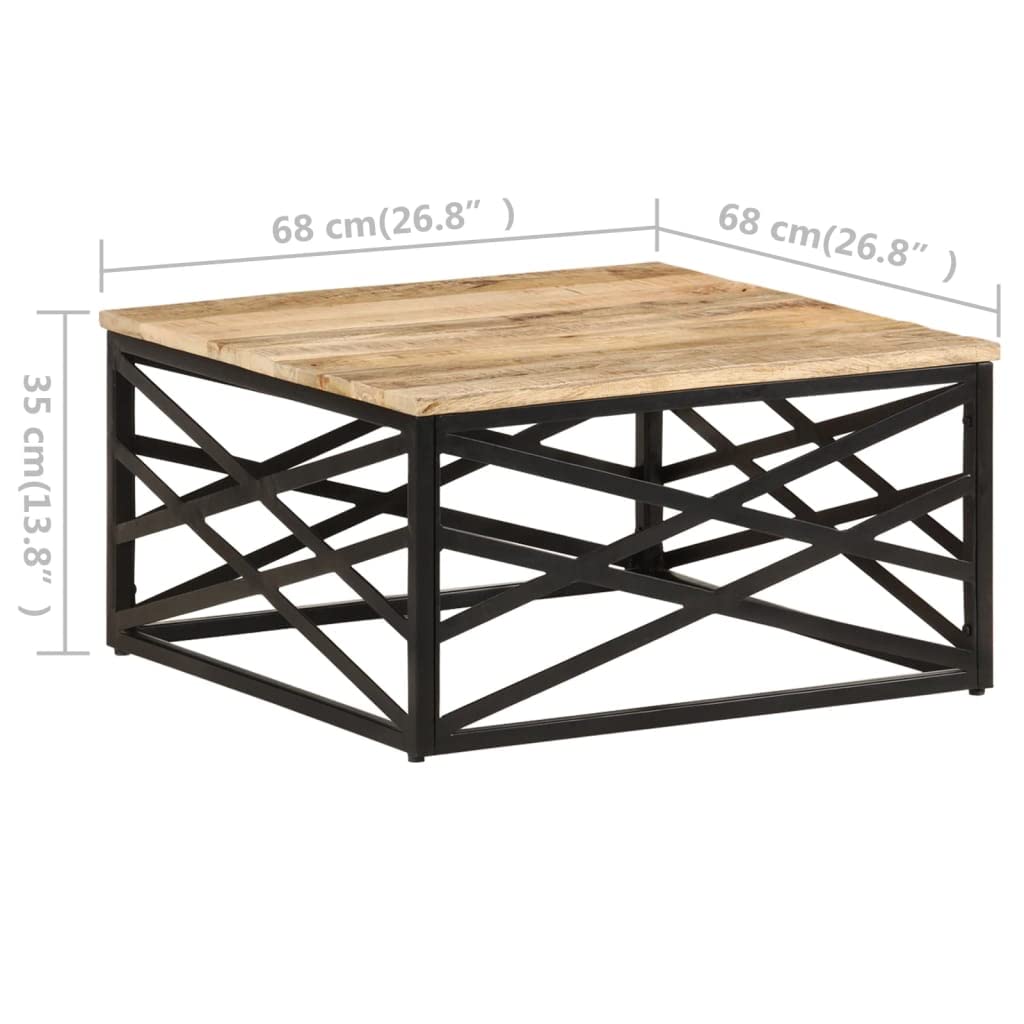 vidaXL - Couchtisch 68 x 68 x 35 cm Massivholz Mango