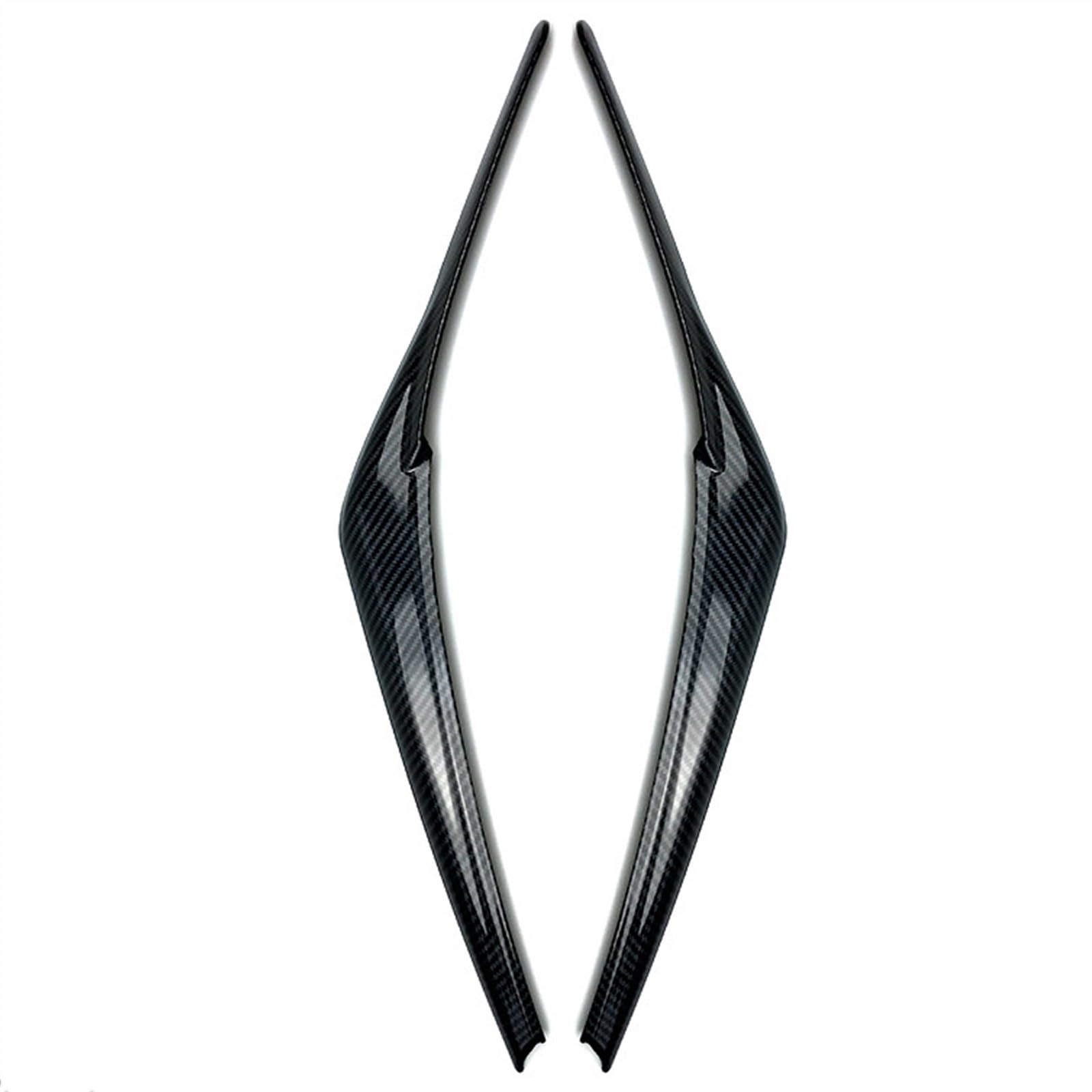 ABS Glossy Black Car Headlight Eyebrows Eyelid Chrome Trim Cover Sticker for Camry LE XLE SE XSE 2018-2022(Carbon Fiber)