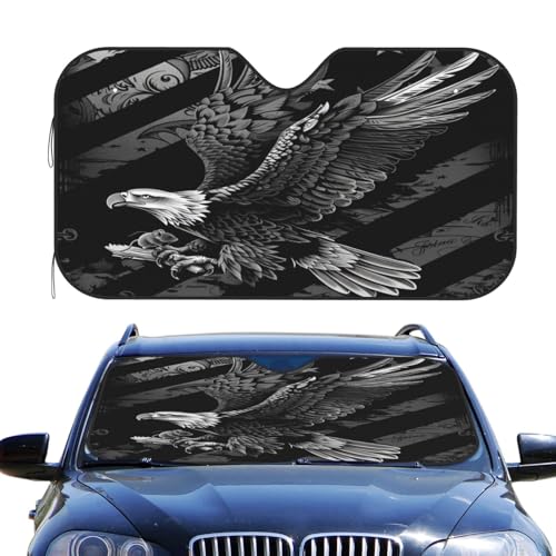 Couverture pare-brise voiture aigle américain pare-soleil intérieur anti-chaleur SUV S