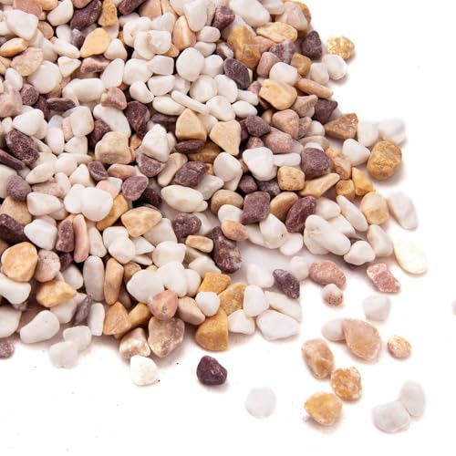 Image of 18 Pounds Natural Pea Gravel Pebbles,Small Rocks,Decorative Rocks for Succulents,Aquarium Gravel,Vase Filler,Plants