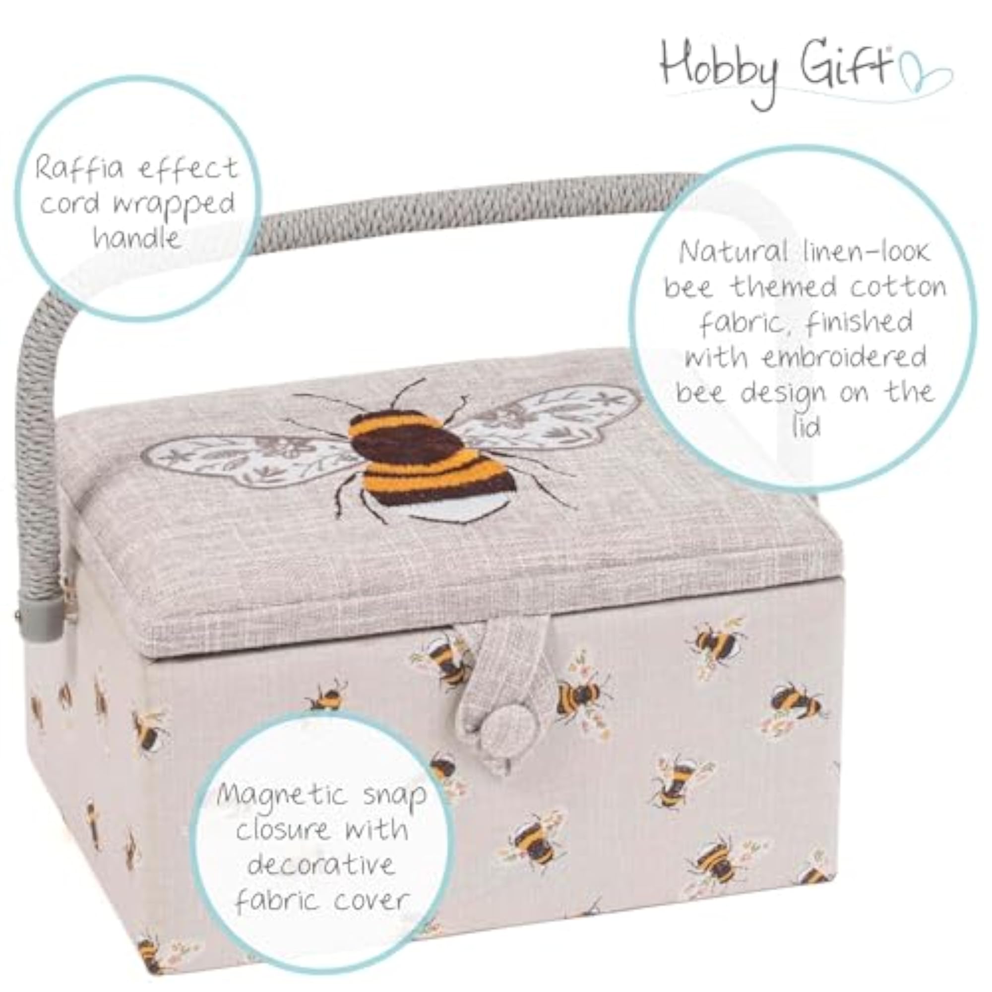 Medium Sewing Box Organizer for Threads and Accessories