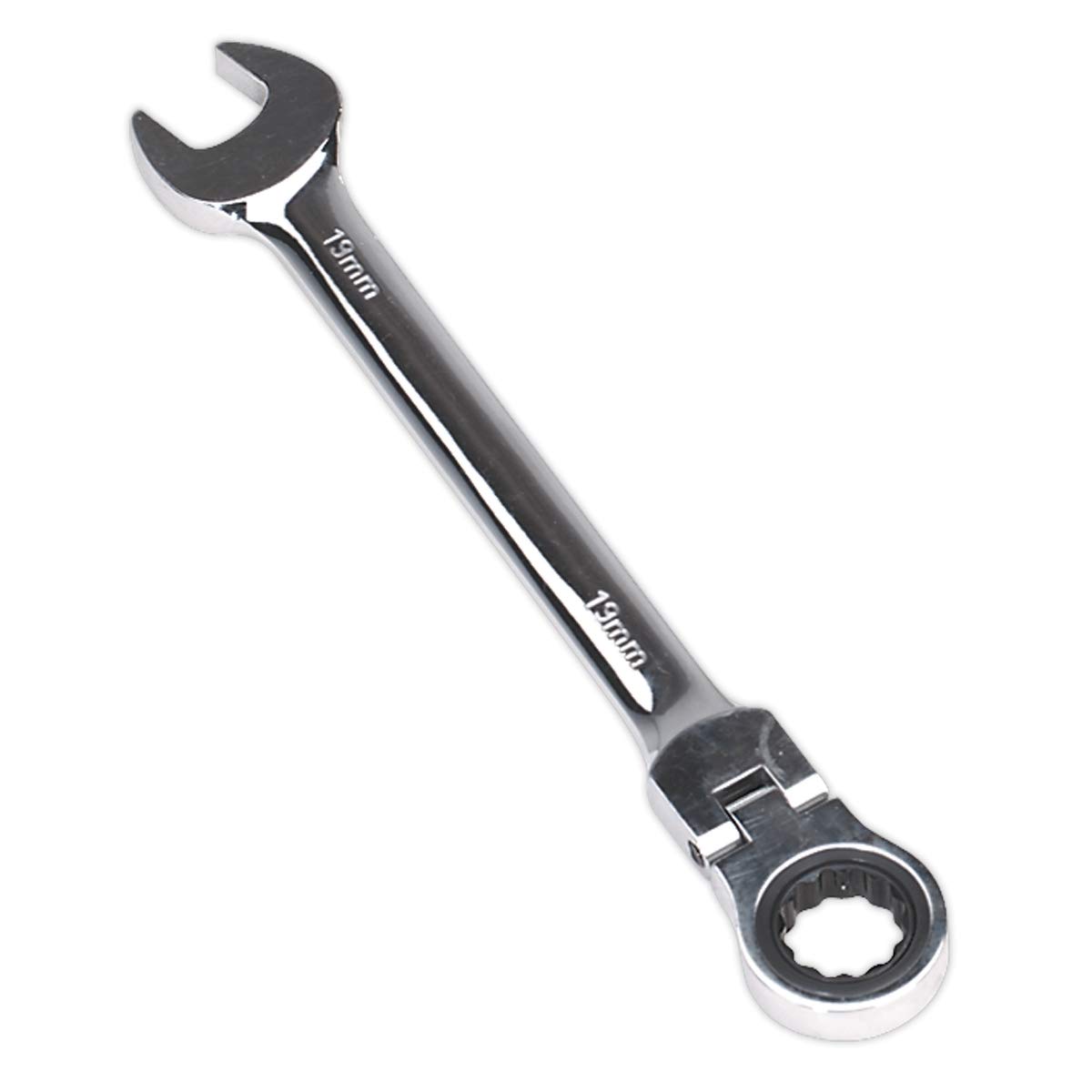 Sealey WallDrive Flexi-Head Ratchet Combination Spanner 19mm Ratchet Spanner