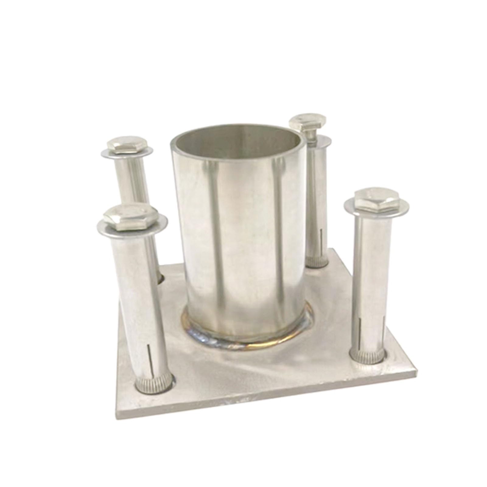 Support/Fixation poteau 100 90 80 70 60 50 40 30 25 MM Base De Poteau En Tube Rond - Base De Sabot Ronde Pour Terrasse Transformant Instantanément Les Pieds Des Rampes D'escalier(Dia 80mm)
