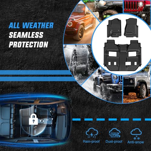 Image of Nilight Floor Mats for Chevy Chevrolet Suburban GMC Yukon XL Bucket Seats | 2015 2016 2017 2018 2019 2020 All Weather Custom Fit Heavy Duty Floor Liners