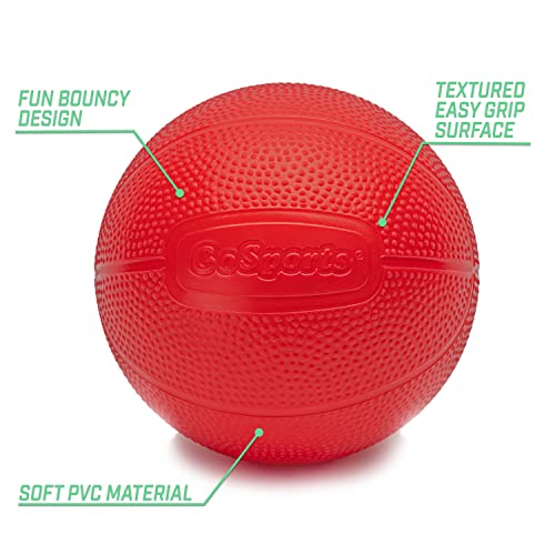Image of GoSports 6 Inch Replacement Balls for Little Tikes, Tot Shot, and Other Children's Basketball Hoops - Soft 3 Pack Toddler Basketballs with Pump