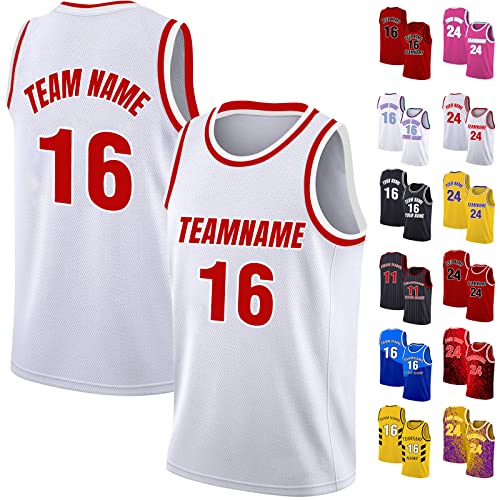 Custom Basketball Jersey Men Customized Team Name Numbers Personalized Printed Sports Jerseys for Men Boy Youth