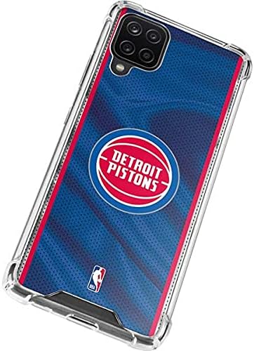 Skinit Clear Phone Case Compatible with Galaxy A12 - Officially Licensed NBA Detroit Pistons Away Jersey Design