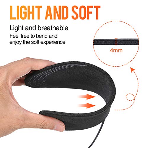 Slimerence USB Heated Insoles Rechargeable Washable Free to Cut for Men and Women Winter Hunting Skiing Fishing Hiking Black US 7.5-10 - Thumbnail 3