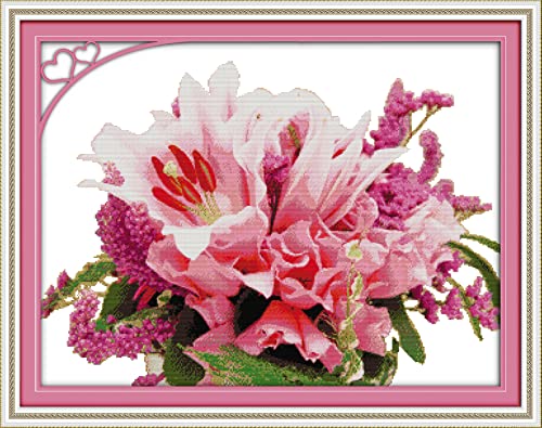 Broderie au diamant fleurs roses idée cadeau amusant pour adulte