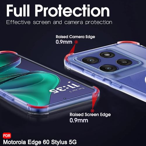 Image of TheGiftKart Shockproof Crystal Clear Back Cover Case for Motorola Moto Edge 60 Stylus 5G | 360 Protection | Hard Clear Back Cover for Moto Edge 60 Stylus (PC & TPU, MagSafe Compatible, Transparent)