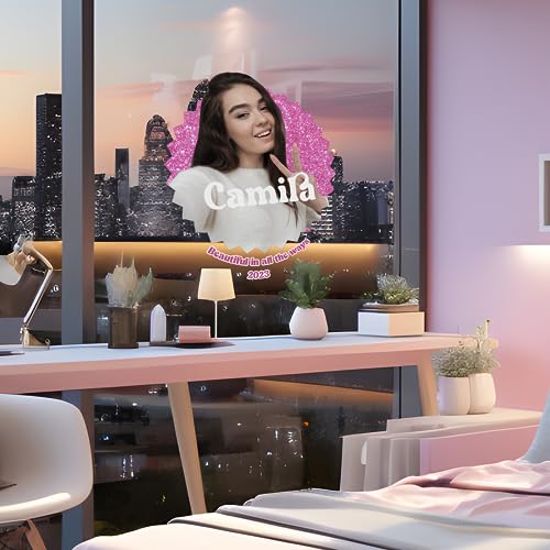Vinilo Decorativo Selfie Wall Decor Muñeca Rosa Personalizable miniatura 4