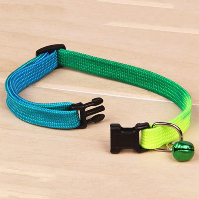 Image of KsPups Rainbow Dog Cat Bell Collar I Adjustable Outdoor Comfortable I Pet Collars for Small Dogs Puppies Pets Collars I Pack of-1 (Rainbow Print Collar)
