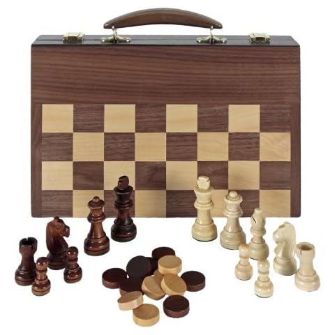 Aquamarine Games - Schach, Dame und Backgammon in Tasche Cover