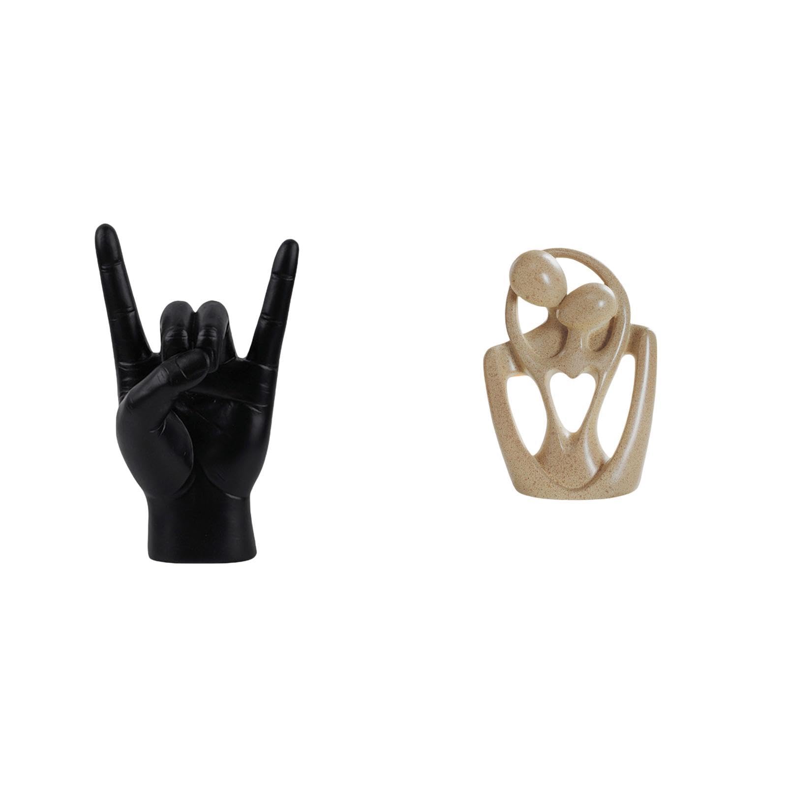 SECRET DESIRE Rock Gesture Sculpture Abstract Couple Figurine Creative Hand Statue Resin Finger Art for Apartment Bedroom Restaurant Bookcase Cafe Desktop Decor Gift|Home D?©cor|Figurines-image-35